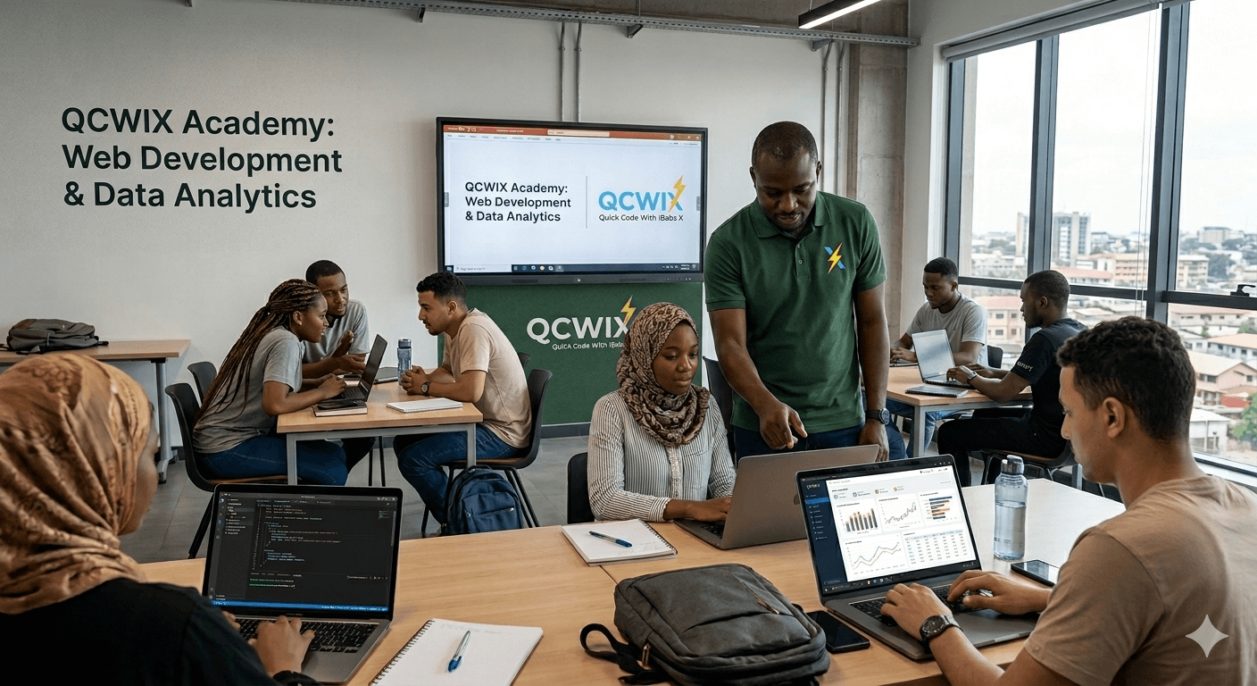 Professionals learning technology and coding at Qcwix Academy
